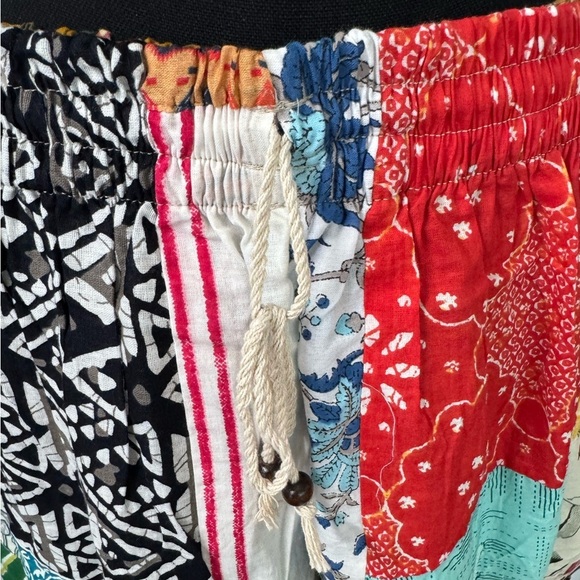 NWT Kanthmandu Kantha Patchwork Wide Leg Drawstring Pants ~ One Size Fits Most - Picture 7 of 9
